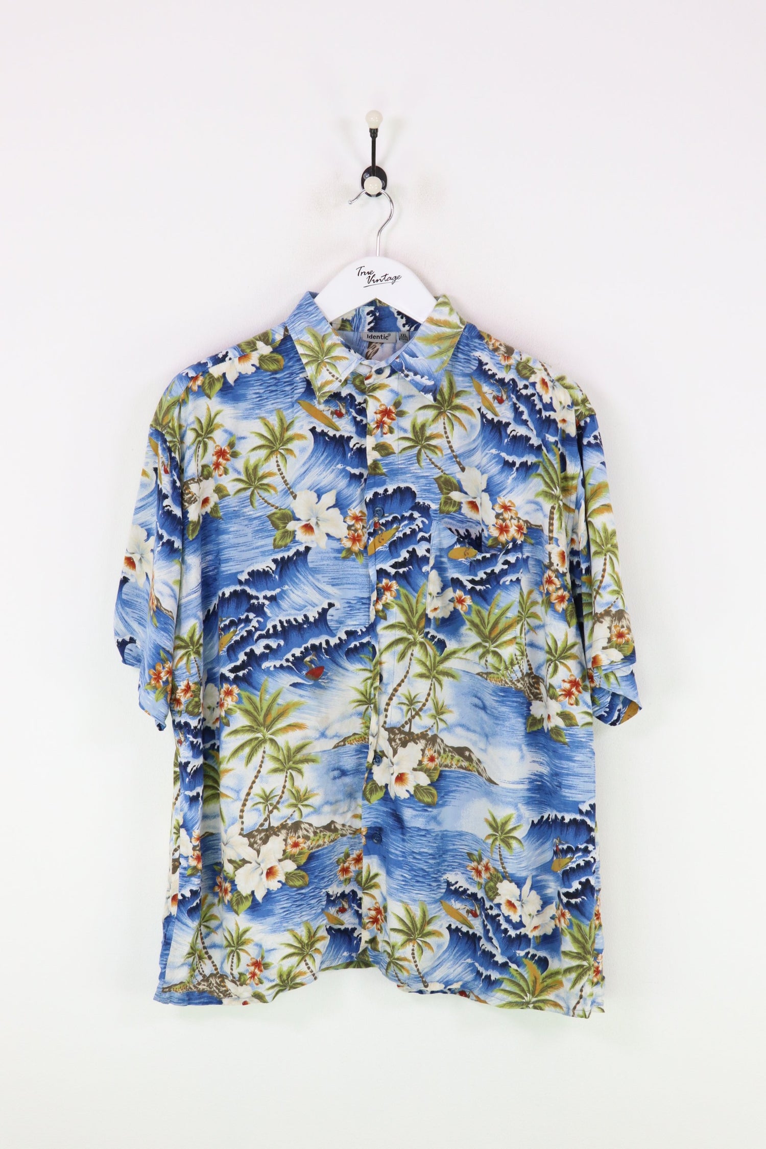 Vintage Floral Shirt Blue/Green XL
