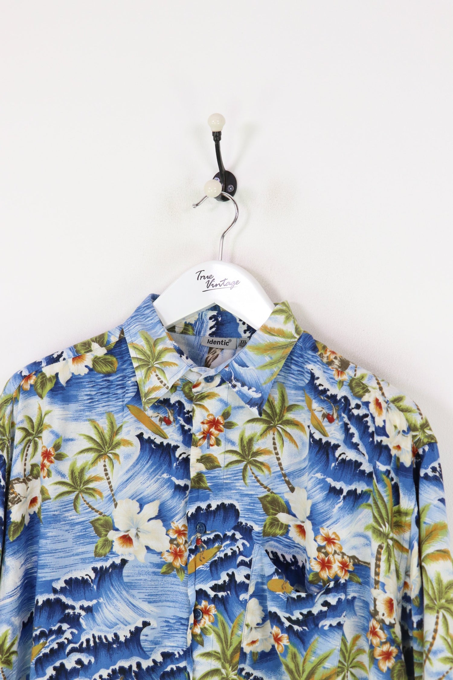 Vintage Floral Shirt Blue/Green XL