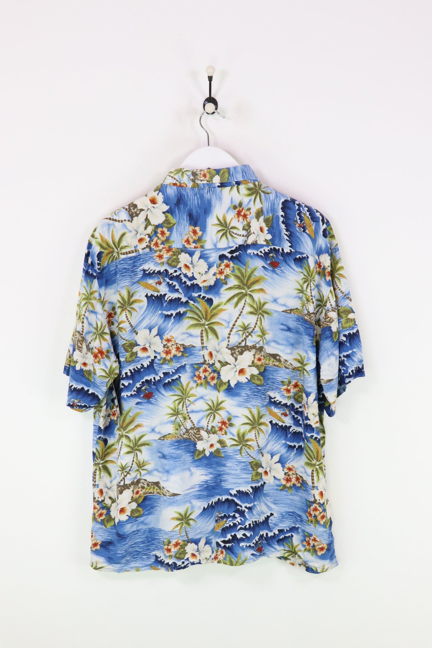 Vintage Floral Shirt Blue/Green XL