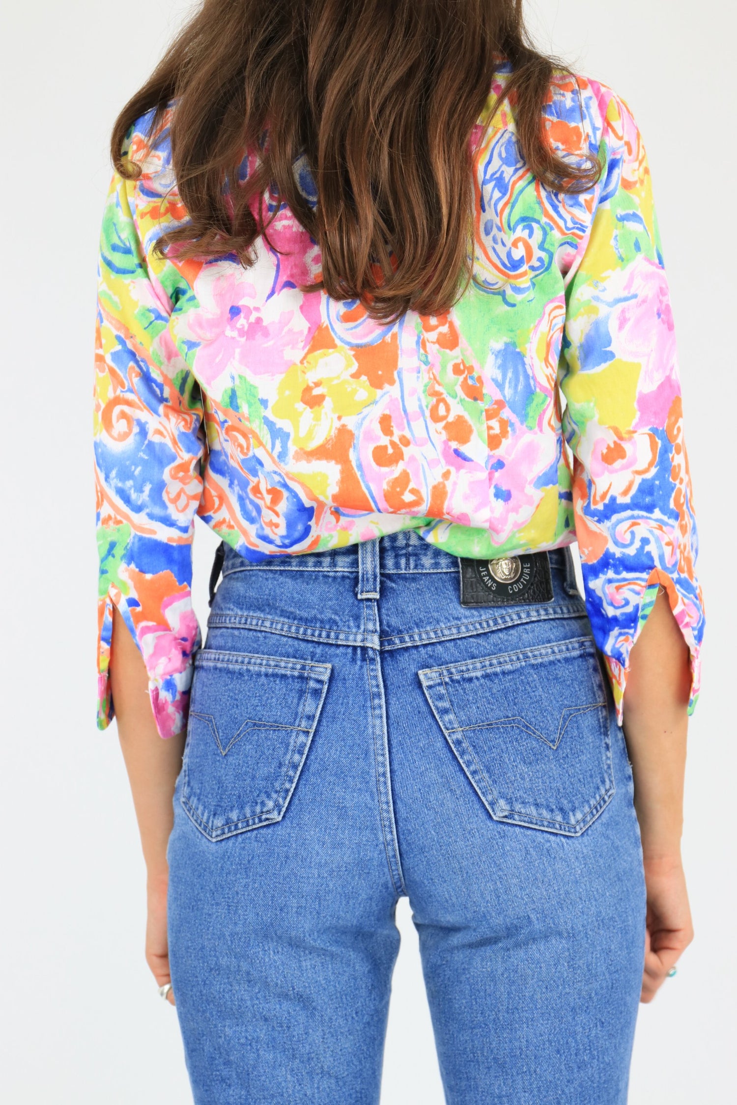 Ralph Lauren Shirt Pink/Green/Orange Small