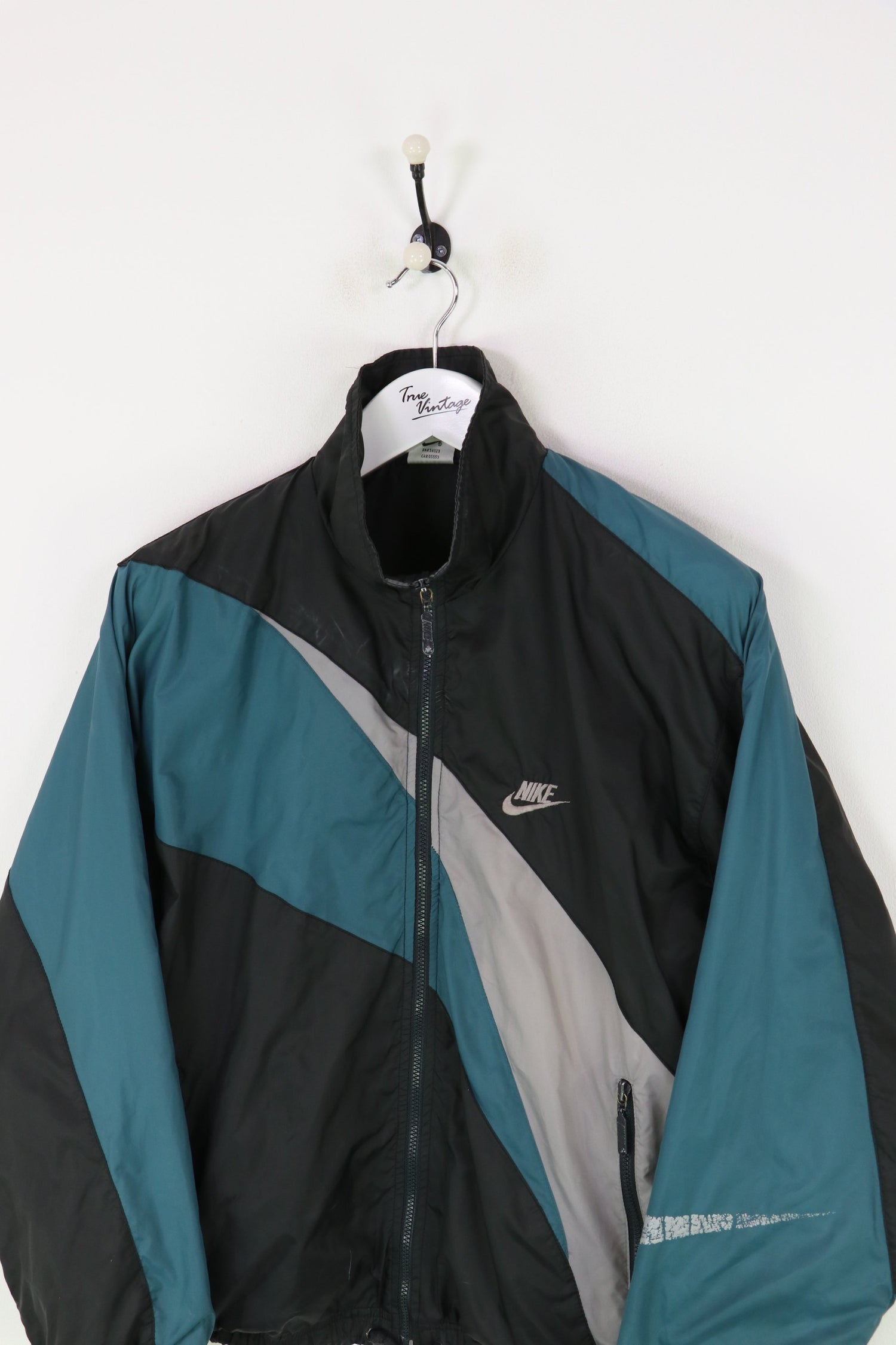 Nike Shell Suit Jacket Black/Green Small