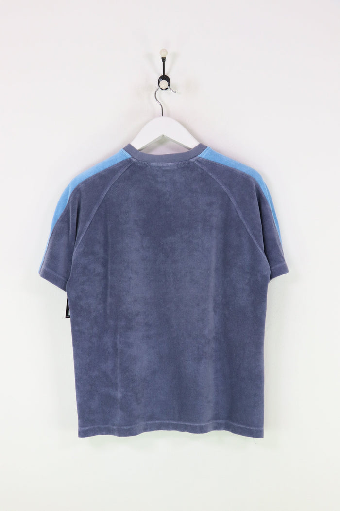 Kappa Crushed Velvet T-shirt Blue Small