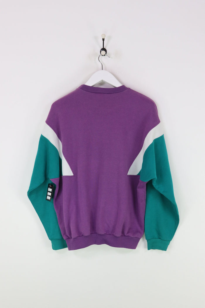 Adidas Sweatshirt Purple/Green Large