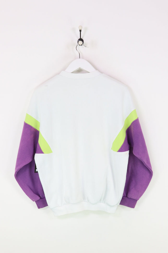 Adidas Sweatshirt White/Purple Small