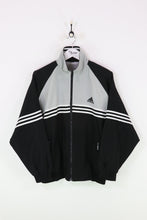 Adidas Shell Suit Jacket Black/Grey Large