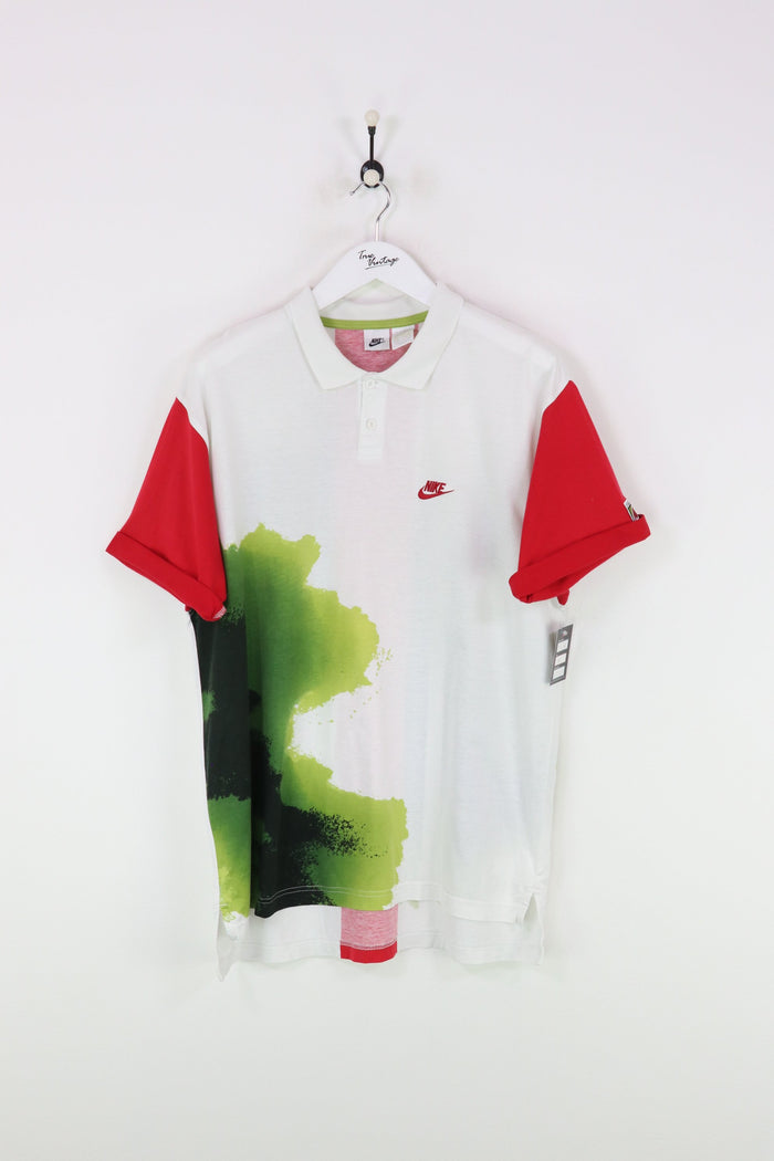 Nike Challenge Court Polo Shirt White/Red/Green XL