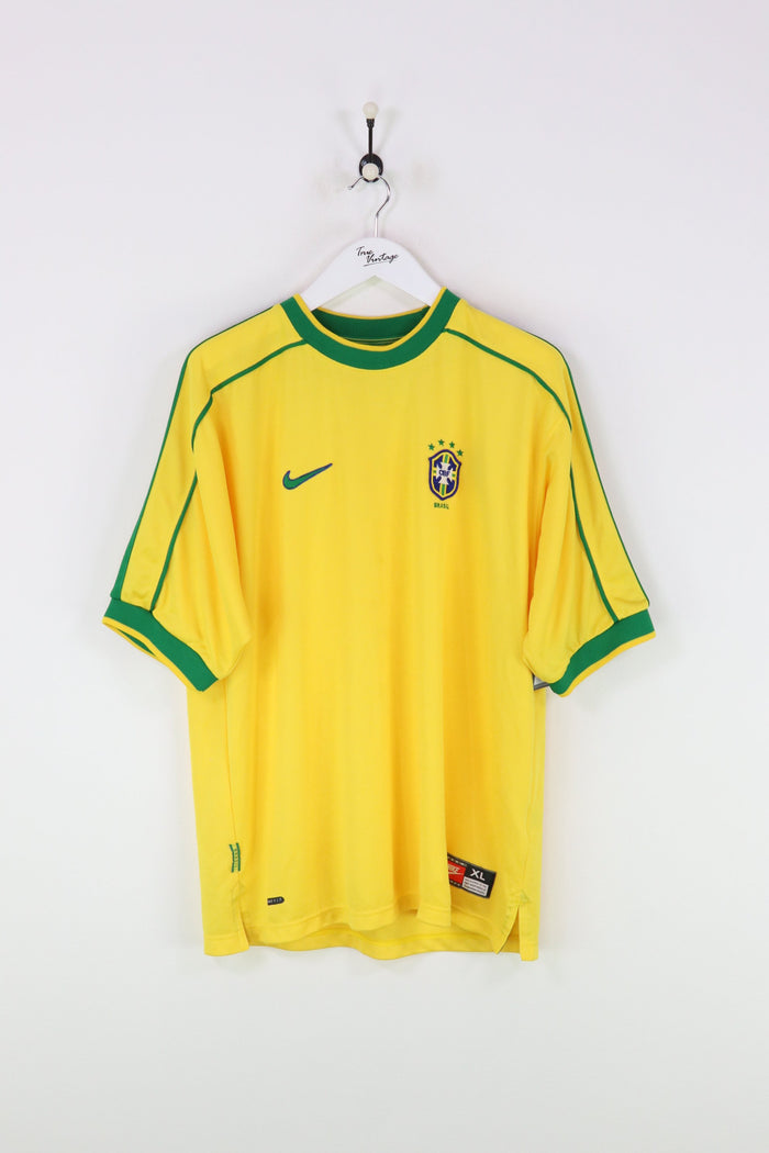 Nike Brazil Football Shirt Yellow Large & XL