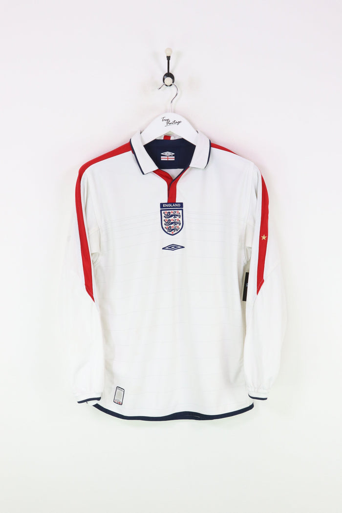 Umbro England L/S Football Shirt White Small