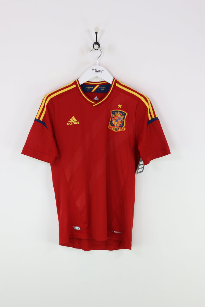 Adidas Spain Football Shirt Red Medium