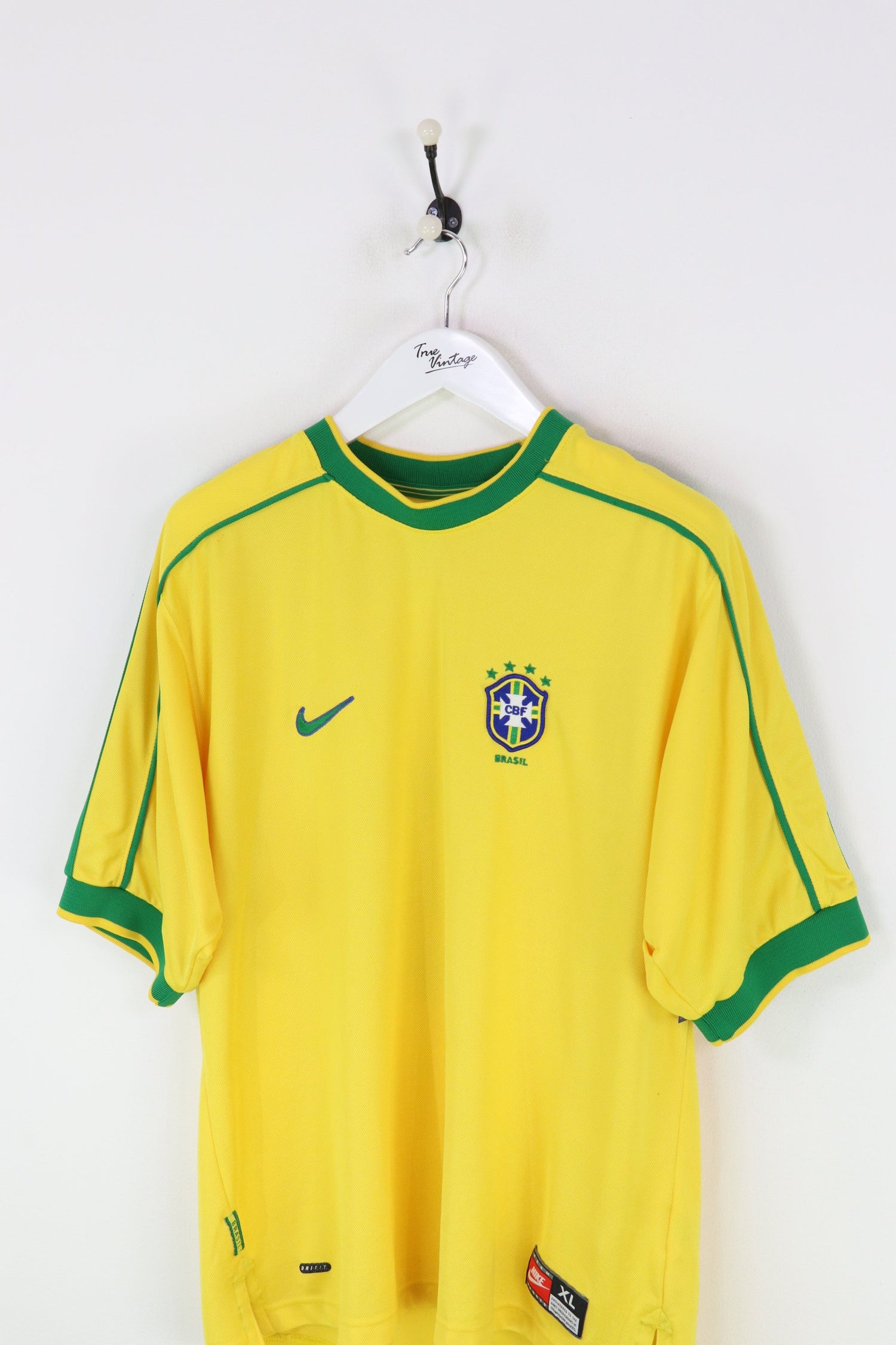 Nike Brazil Ronaldo Football Shirt Yellow XL – True Vintage