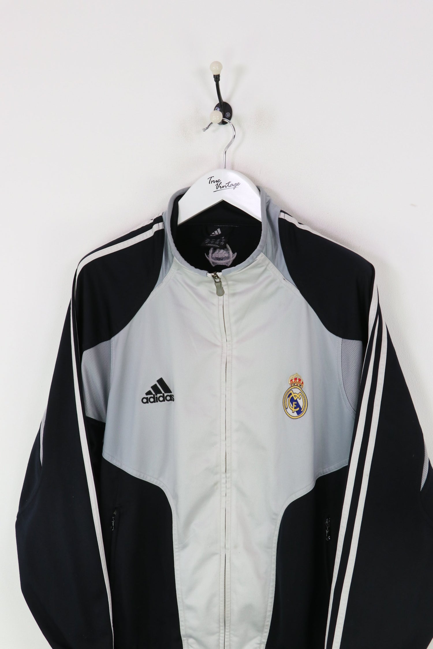 Adidas Real Madrid Track Jacket Black/Grey Large
