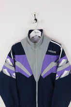 Adidas Shell Suit Jacket Navy/Grey/Purple Large