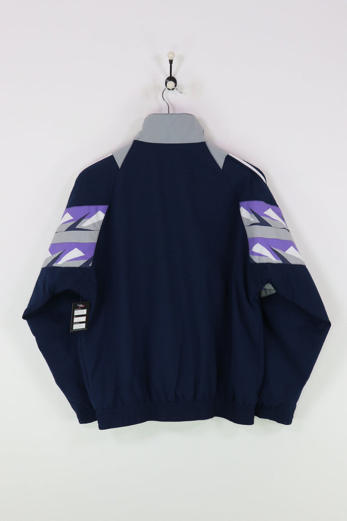 Adidas Shell Suit Jacket Navy/Grey/Purple Large