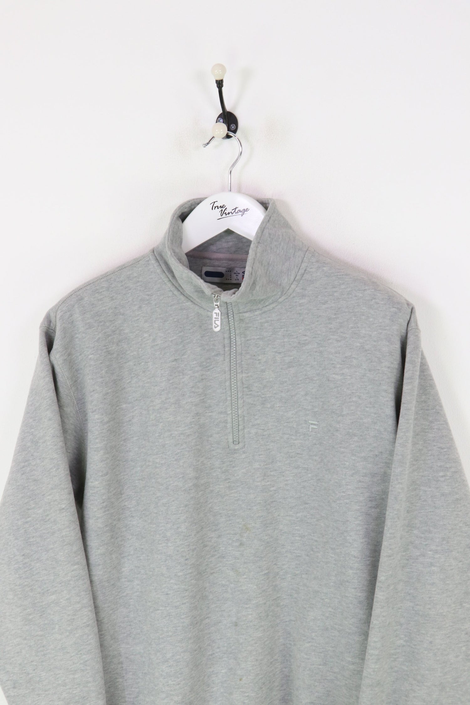 Fila 1/4 Zip Sweatshirt Grey Large