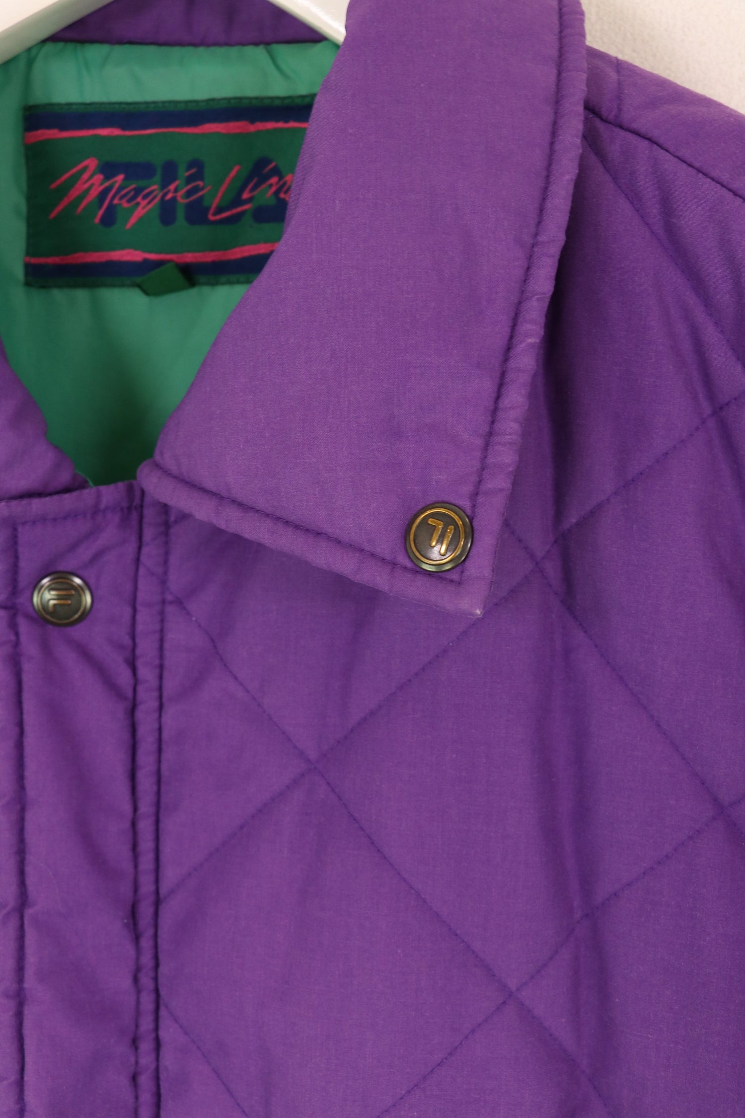 Fila Magic Line Quilted Jacket Purple Large