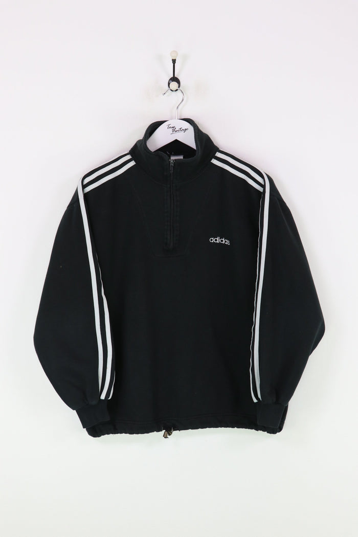 Adidas 1/4 Zip Sweatshirt Black Medium