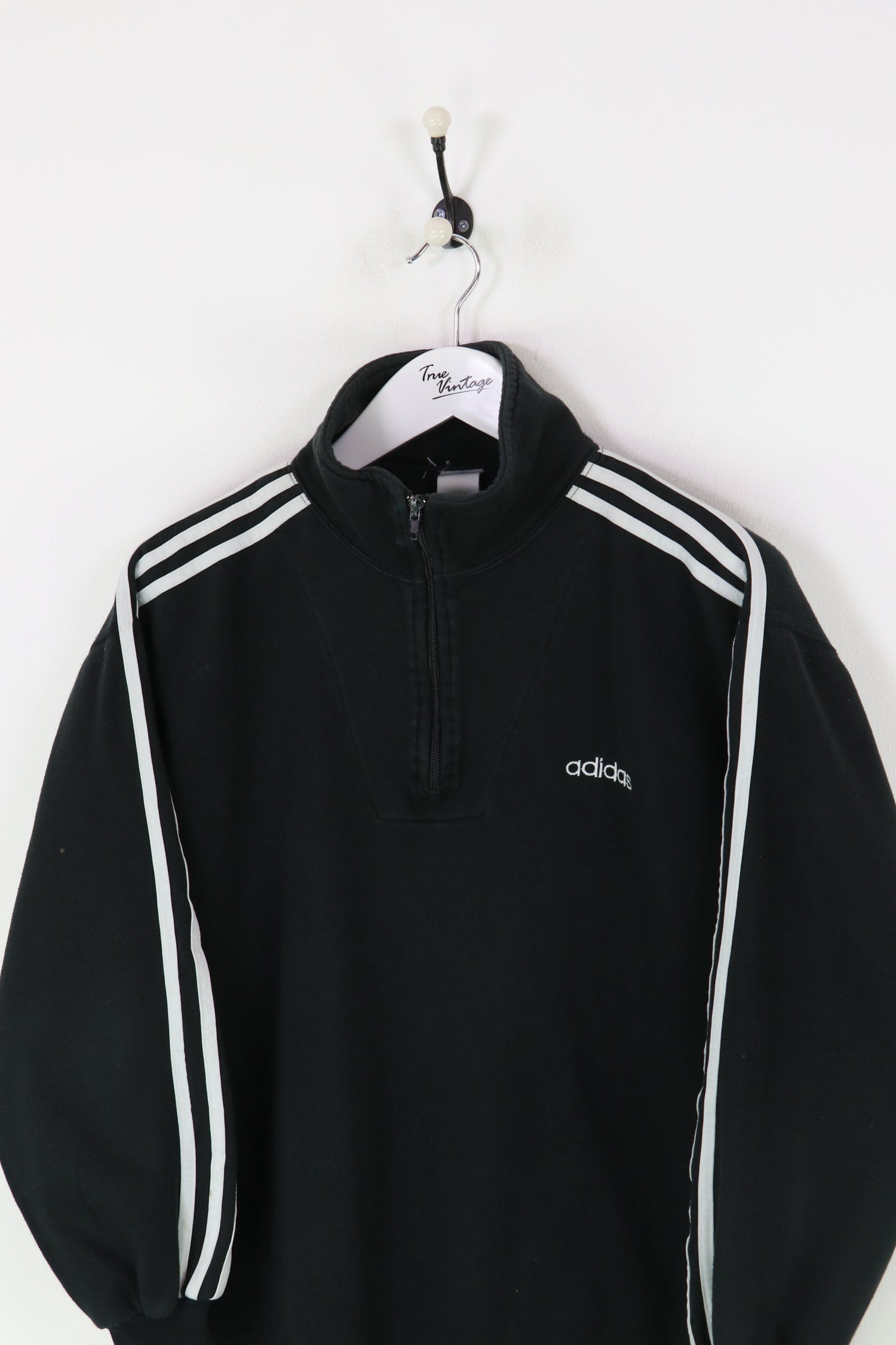 Adidas 1/4 Zip Sweatshirt Black Medium