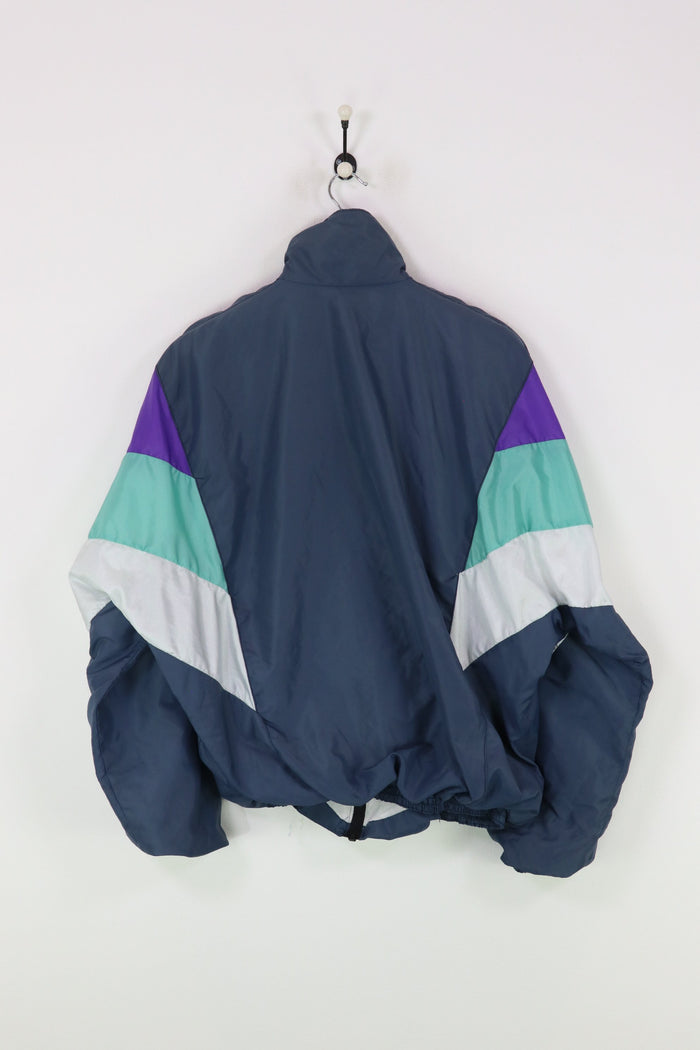 Adidas Shell Suit Jacket Navy/Green Large
