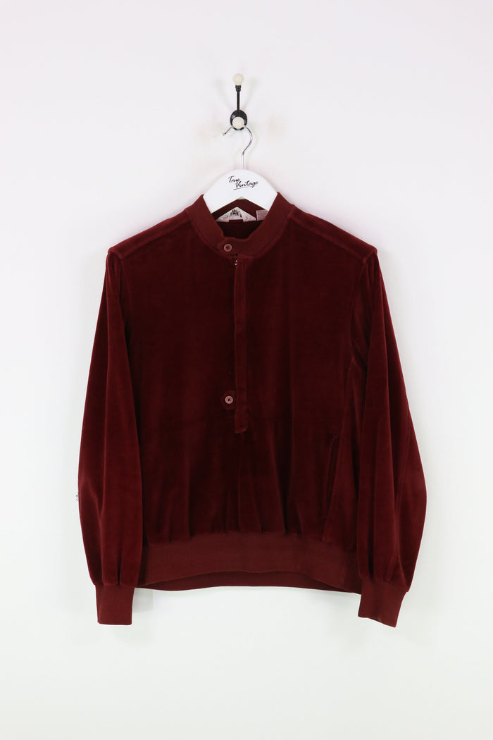 Christian Dior Velour Zip Sweatshirt Red Small