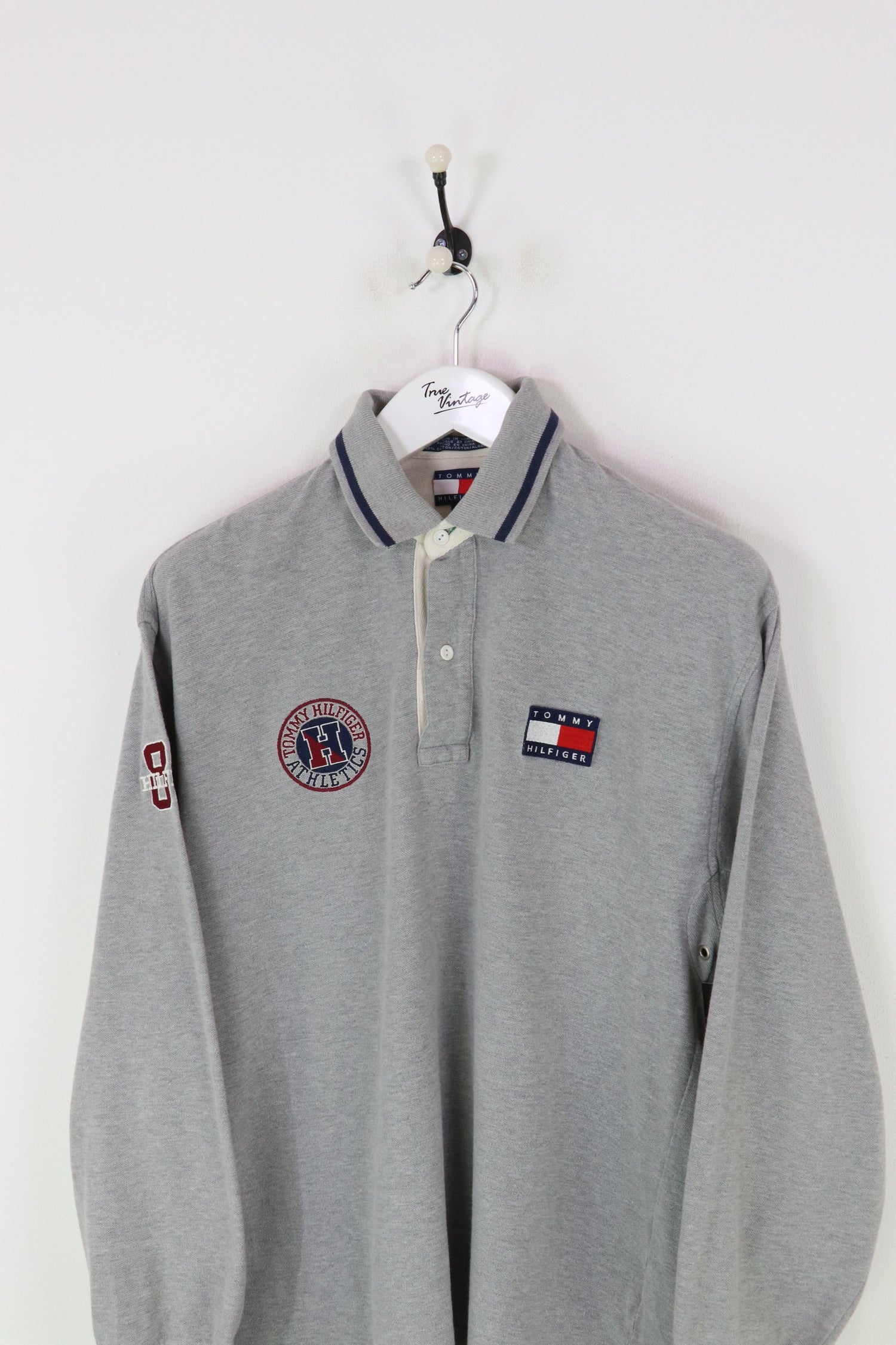 Tommy Hilfiger Rowing L/S Polo Shirt Grey Large