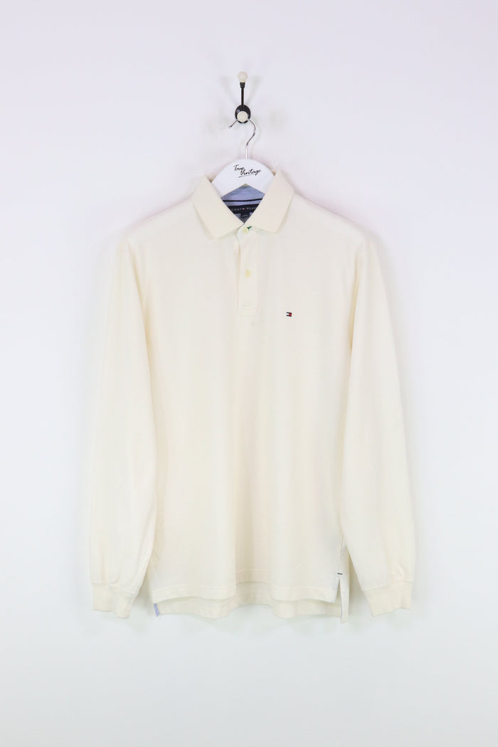 Tommy Hilfiger L/S Polo Shirt Cream XL