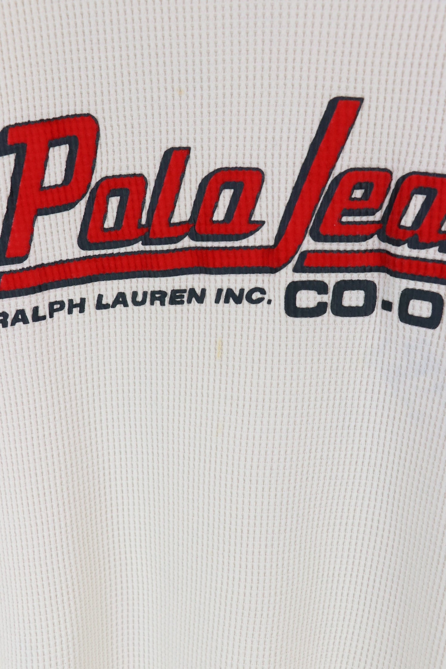 Ralph Lauren Waffle Sweatshirt White Large