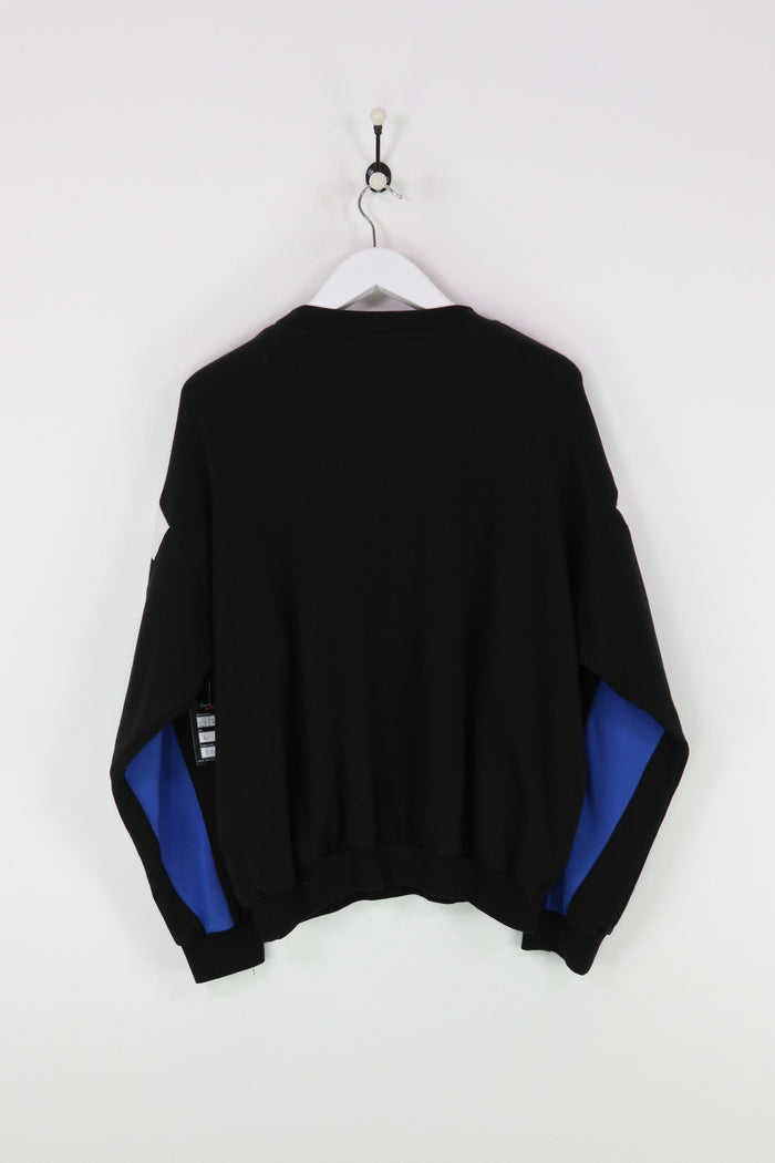 Adidas Sweatshirt Black/Blue Large
