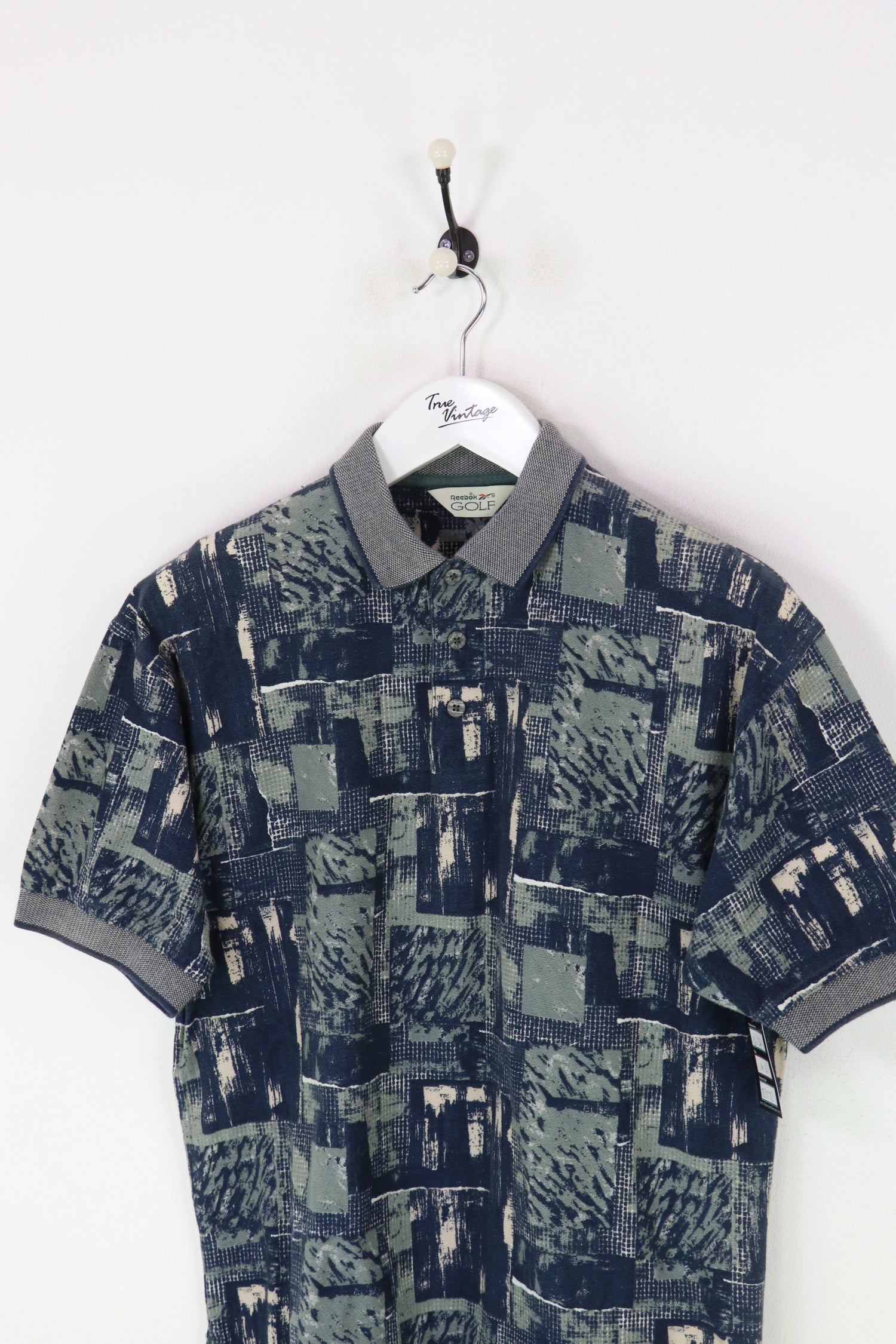 Reebok Polo Shirt Navy/Green Medium