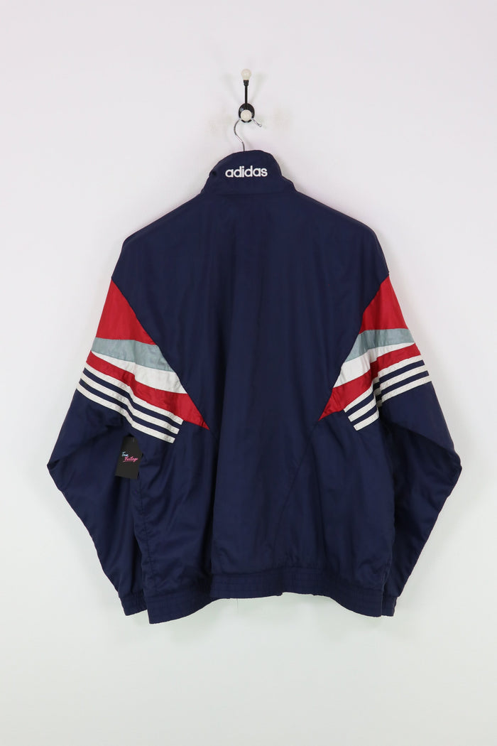 Adidas Shell Suit Jacket Navy/Red Large