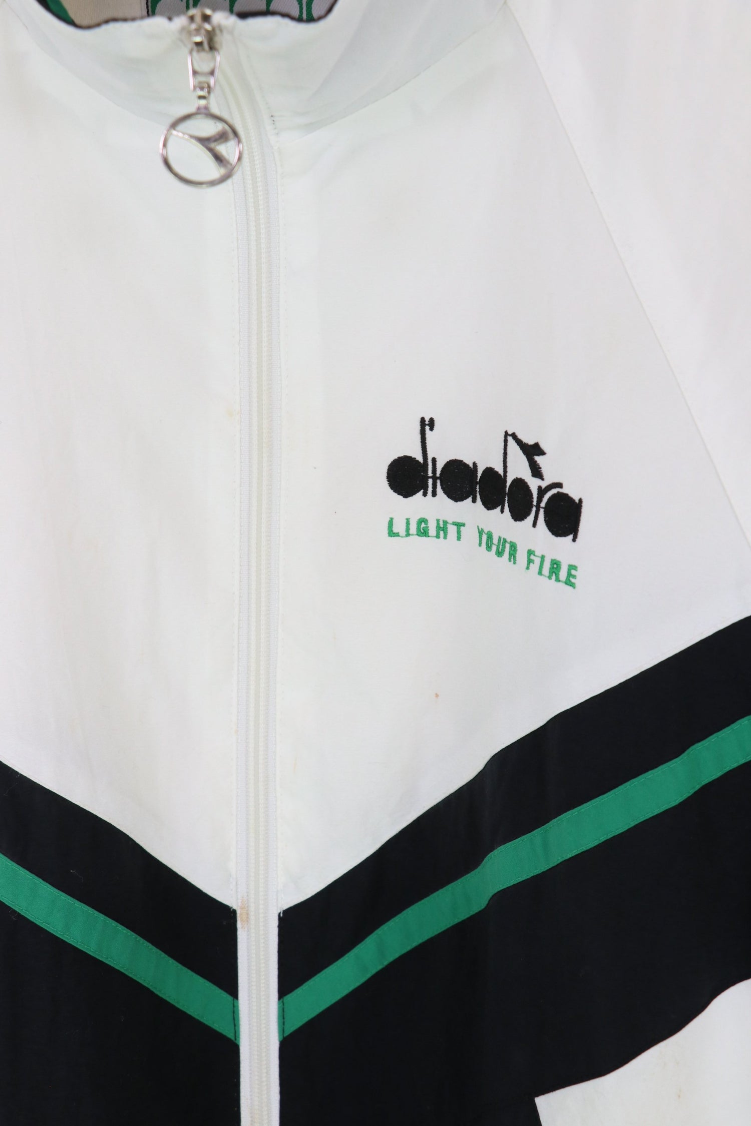 Diadora Shell Suit Jacket White/Black XL