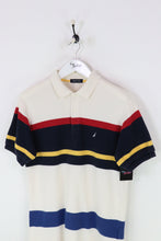 Nautica Polo Shirt White/Navy Large
