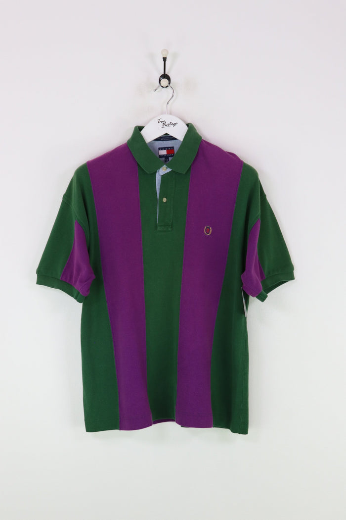 Tommy Hilfiger Polo Shirt Green/Purple Medium