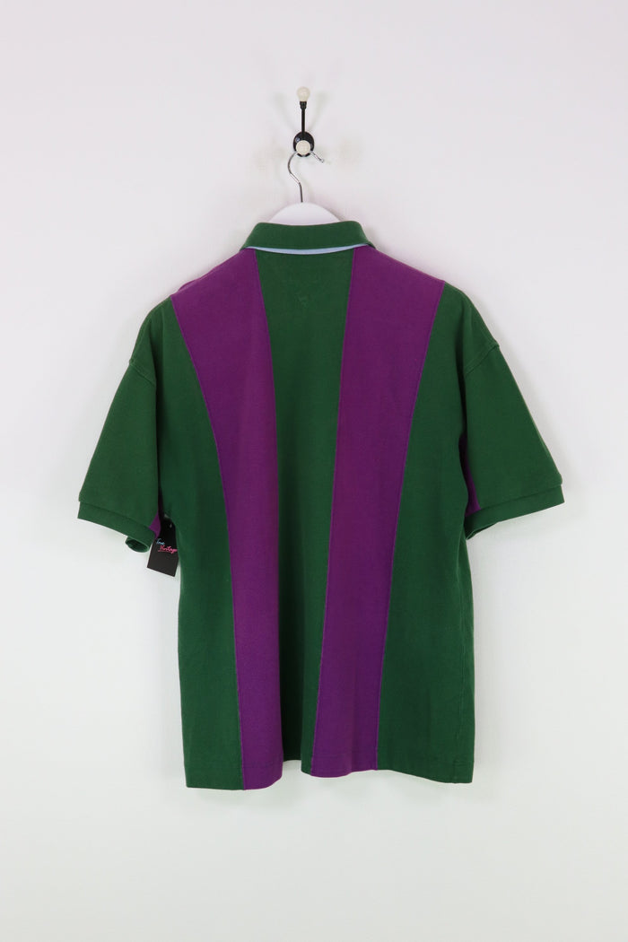 Tommy Hilfiger Polo Shirt Green/Purple Medium