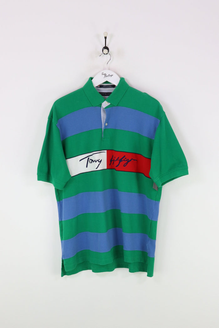 Tommy Hilfiger Polo Shirt Green/Blue XL