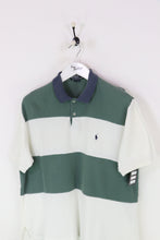 Ralph Lauren Polo Shirt White/Green Large