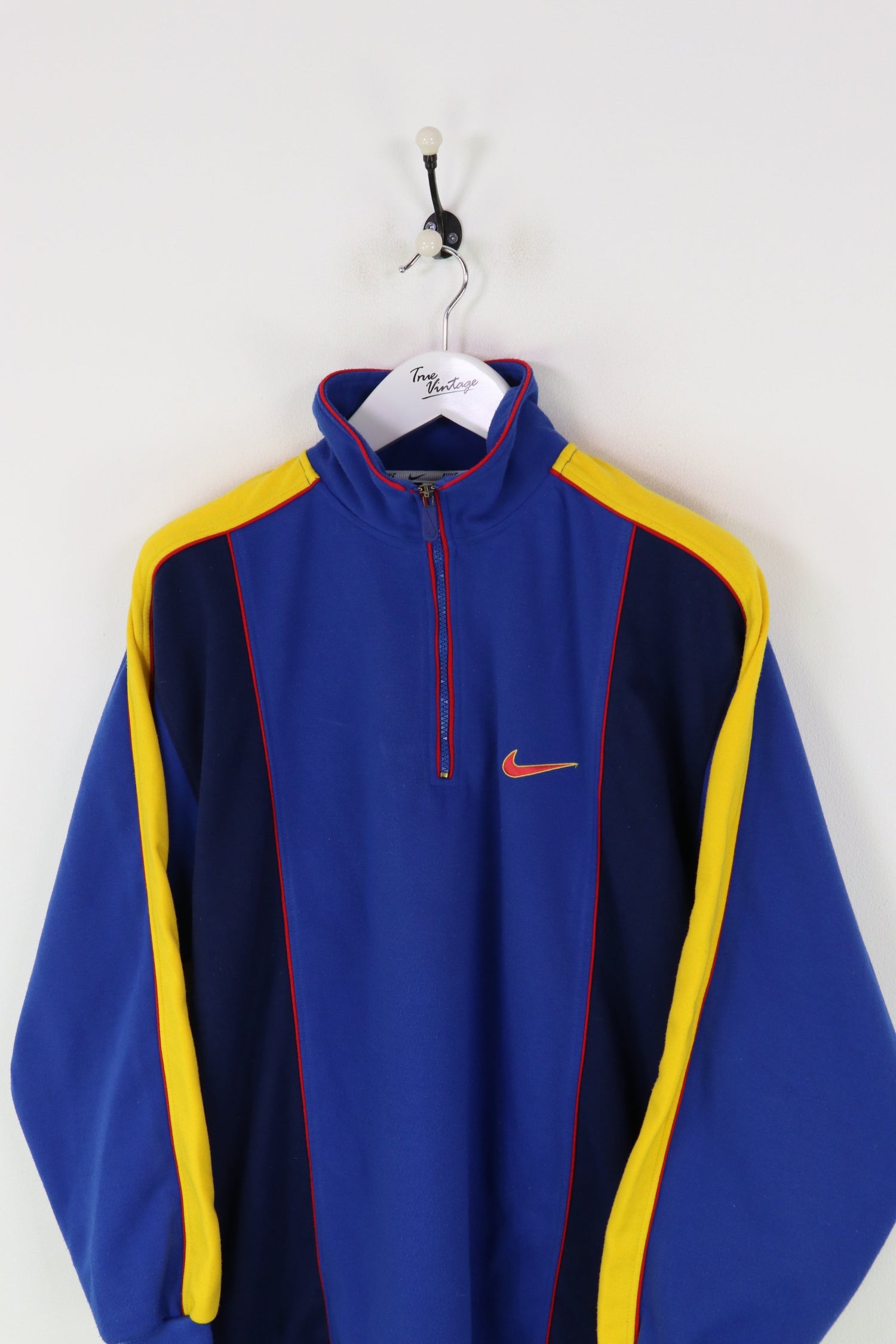 Nike 1/4 Zip Sweatshirt Blue/Yellow XXL