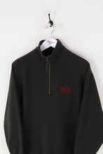 FIla 1/4 Zip Sweatshirt Black Medium