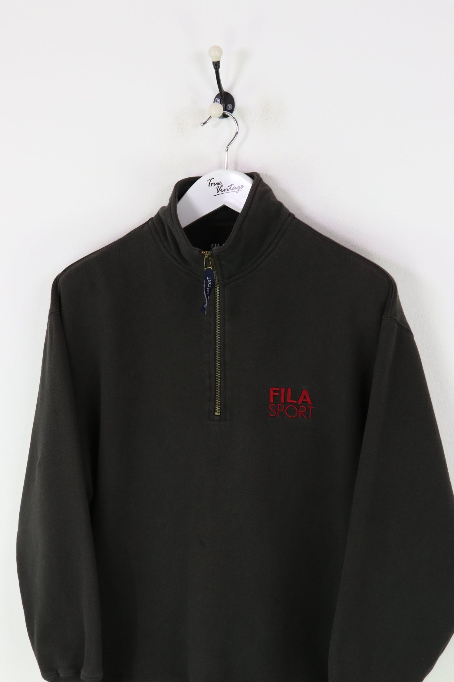 FIla 1/4 Zip Sweatshirt Black Medium