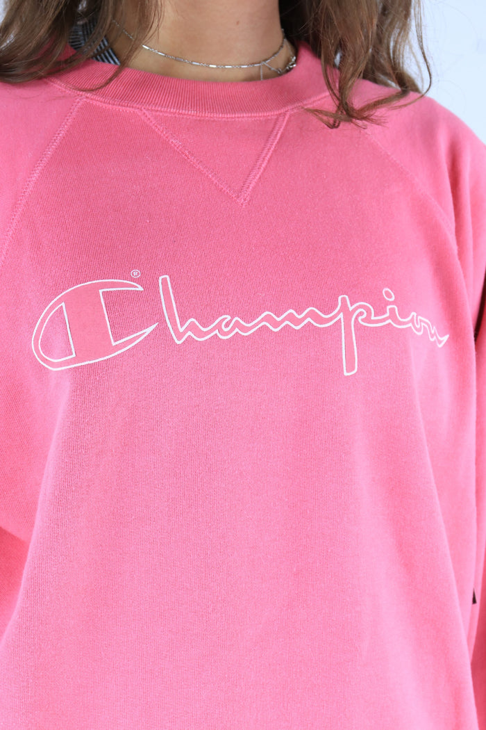 Champion Sweatshirt Pink Medium