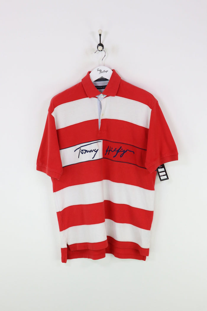 Tommy Hilfiger Polo Shirt Red/White XL
