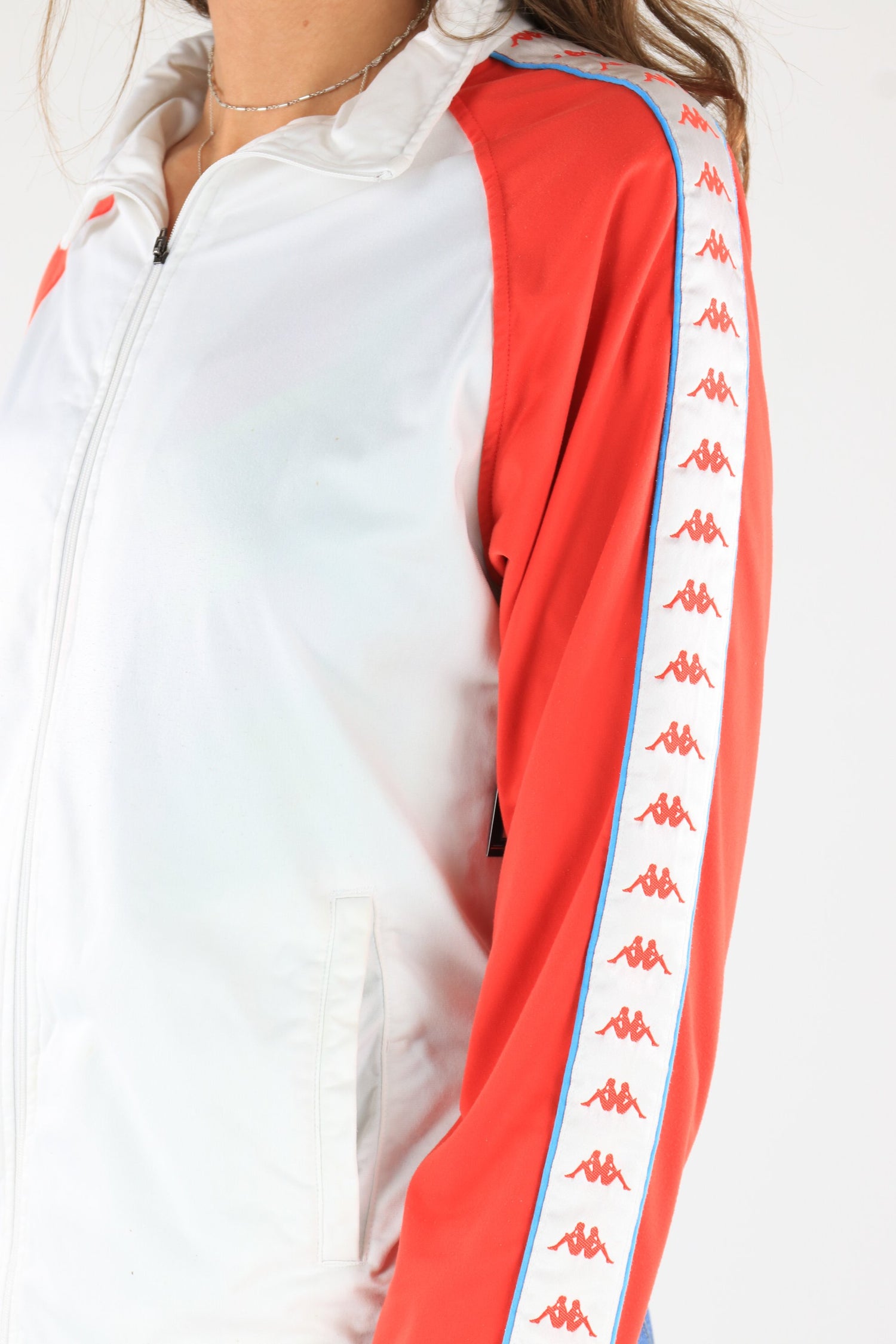 Kappa Track Jacket Red/White Medium