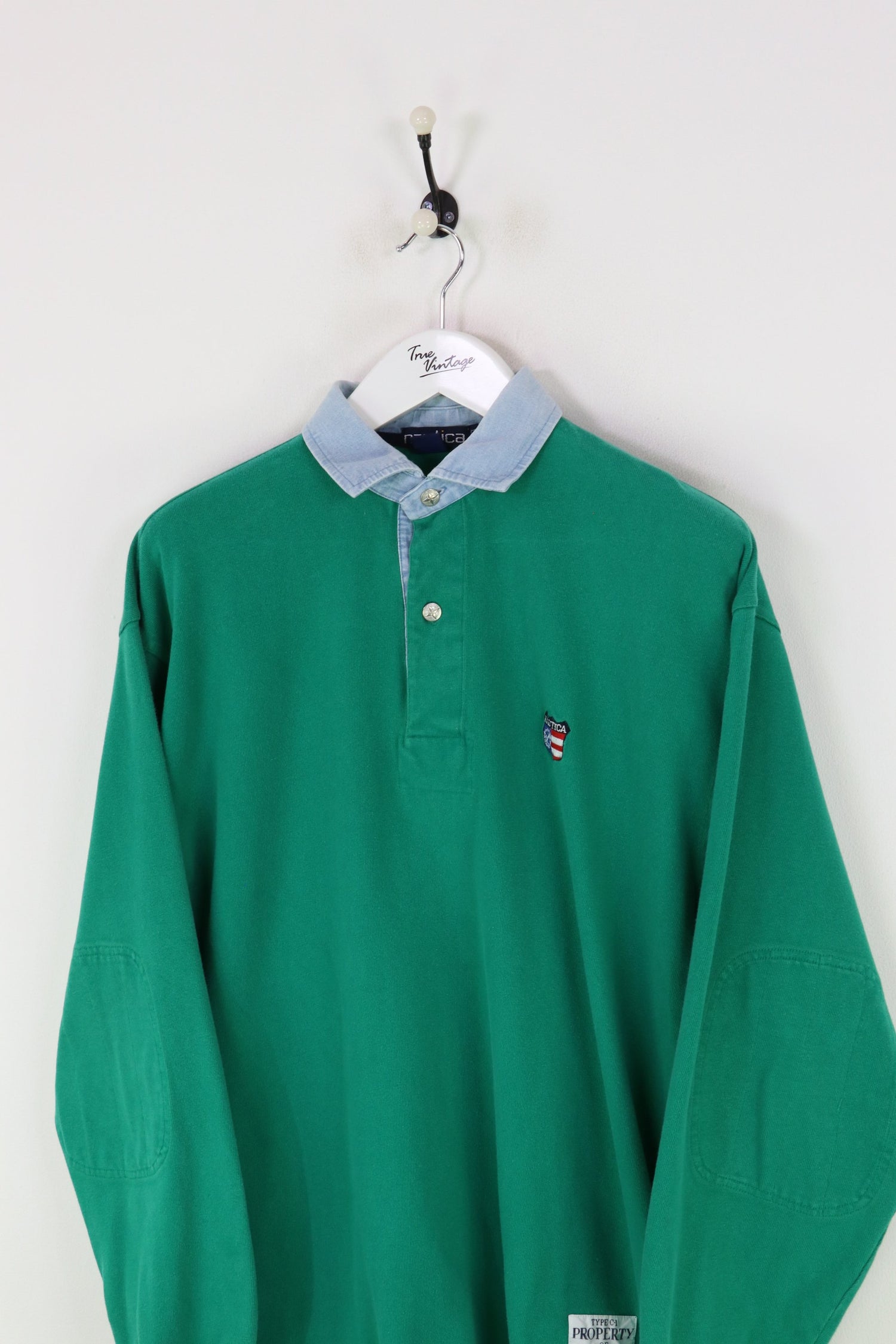 Nautica Rugby Top Green Large
