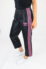Adidas Tracksuit Bottoms Black/Pink Medium
