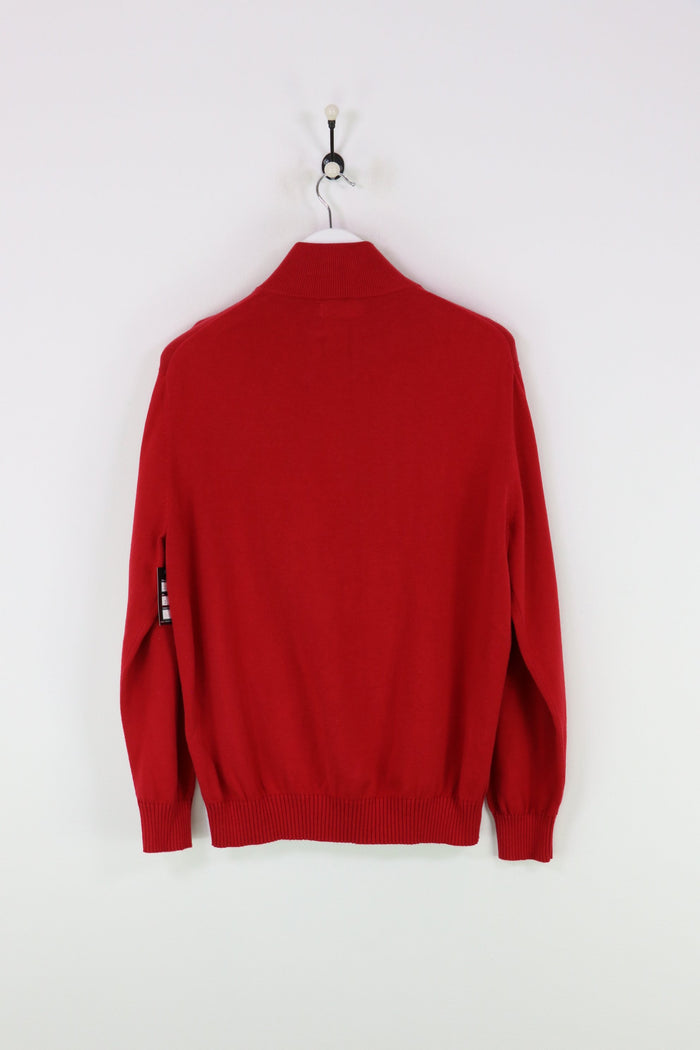 Nautica 1/4 Zip Knitted Sweatshirt Red Small