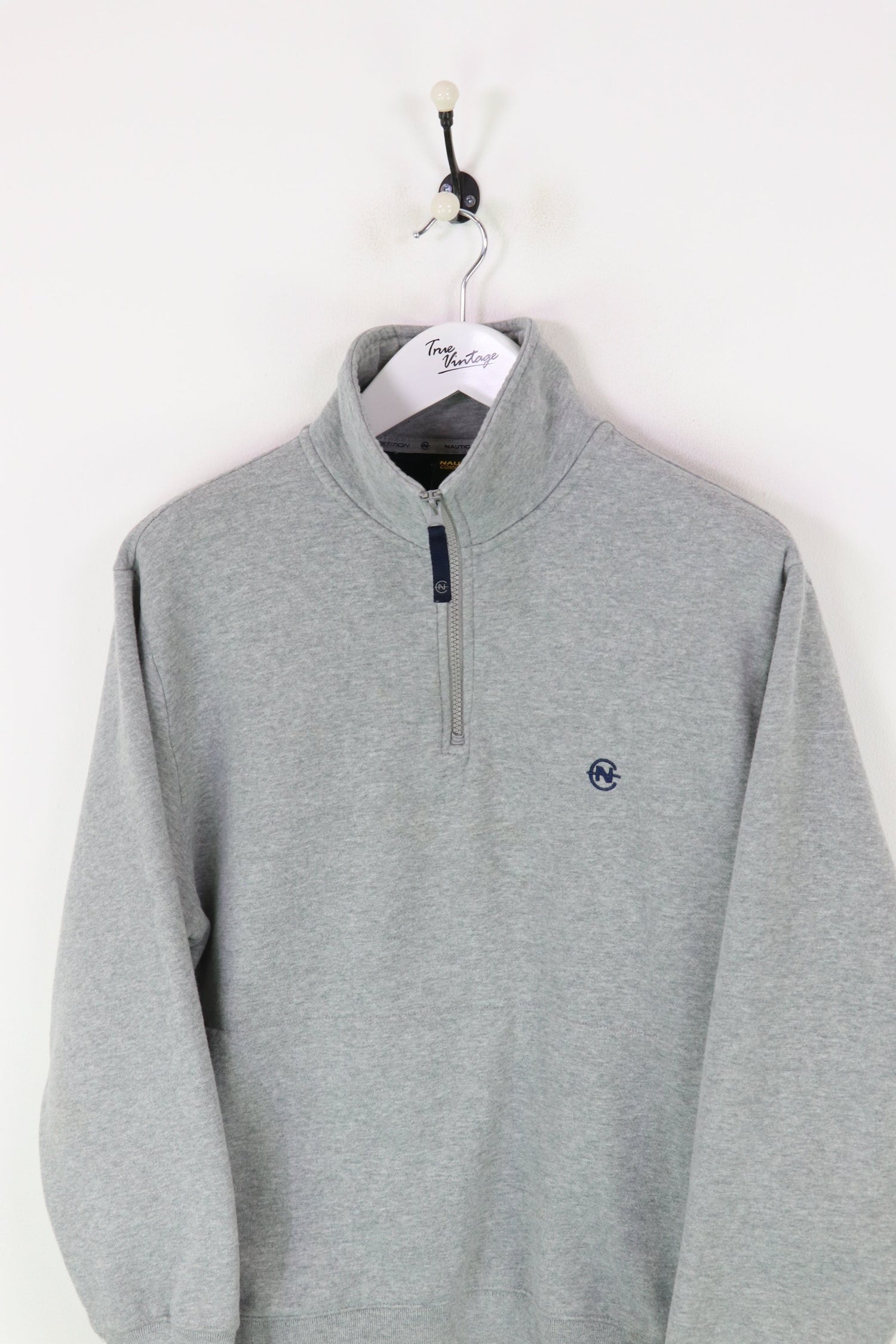 Nautica 1/4 Zip Sweatshirt Grey Large