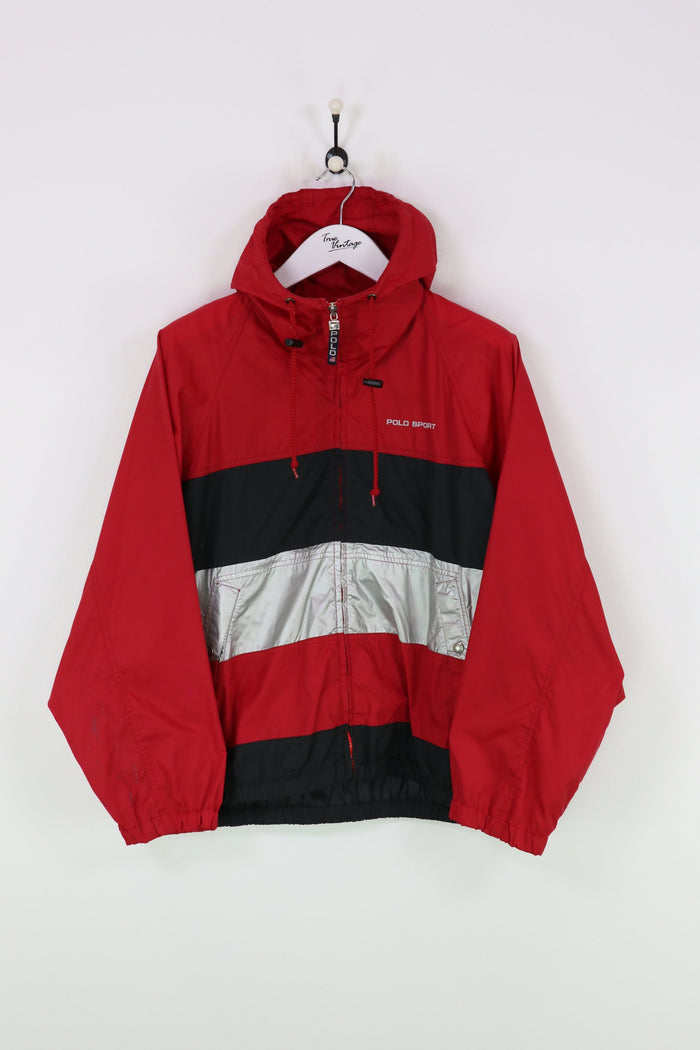 Polo Sport Windbreaker Jacket Red/Black/Silver Medium
