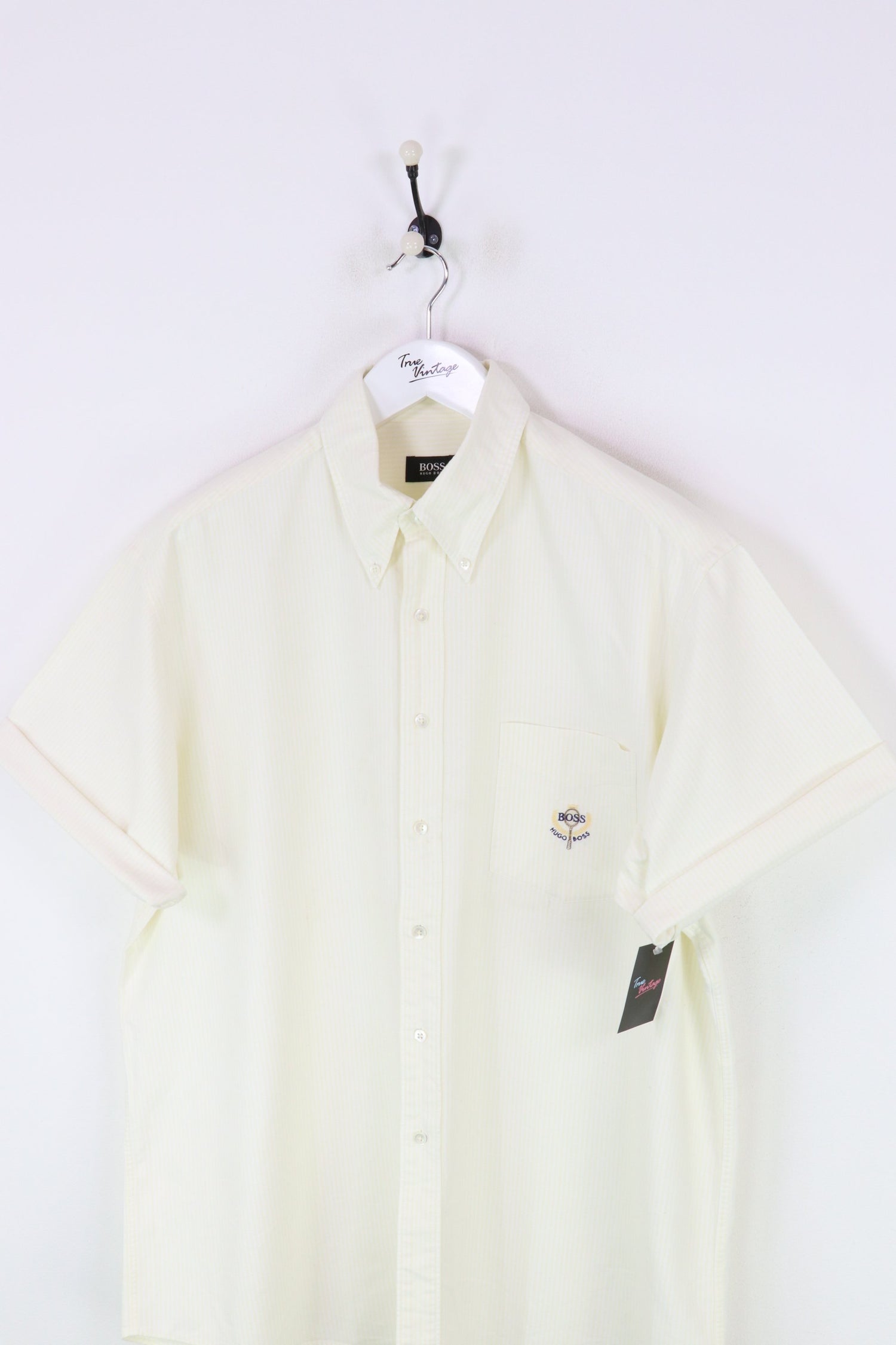 Hugo Boss S/S Shirt White/Yellow XXL