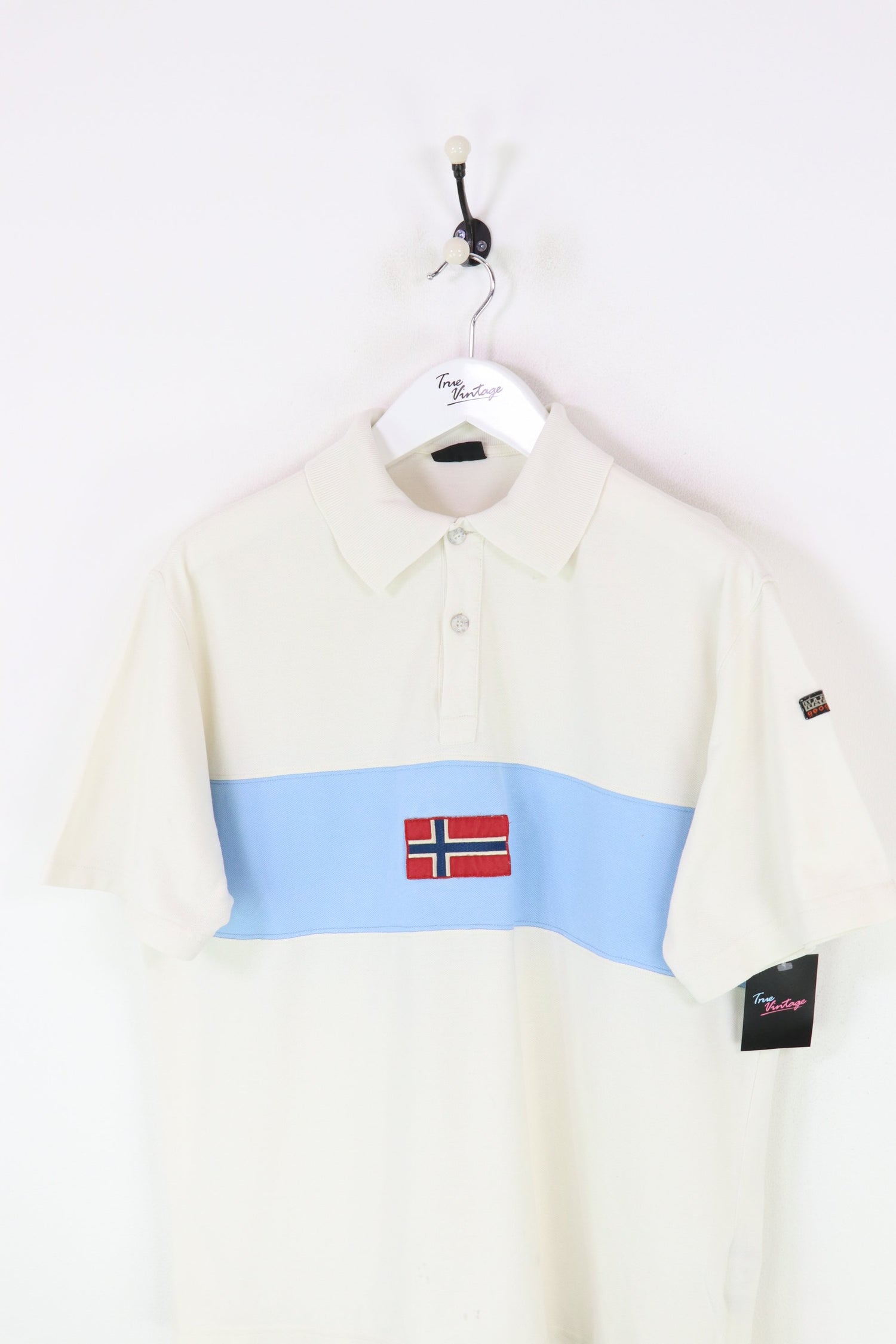 Napapijri Polo Shirt White/Blue Medium