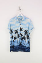 Vintage Surfer's Beach Shirt Blue/Black Large