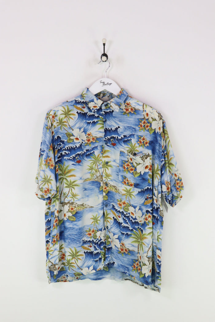 Vintage Floral Shirt Blue XL